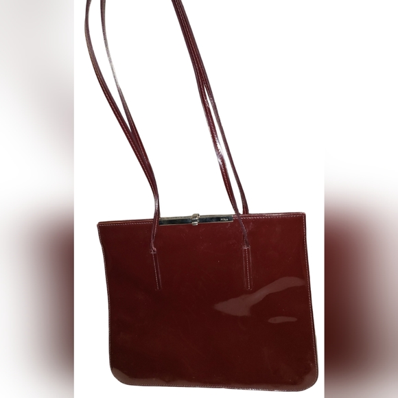 FURLA Bordeaux Shoulder Leather Bag - Picture 1 of 6